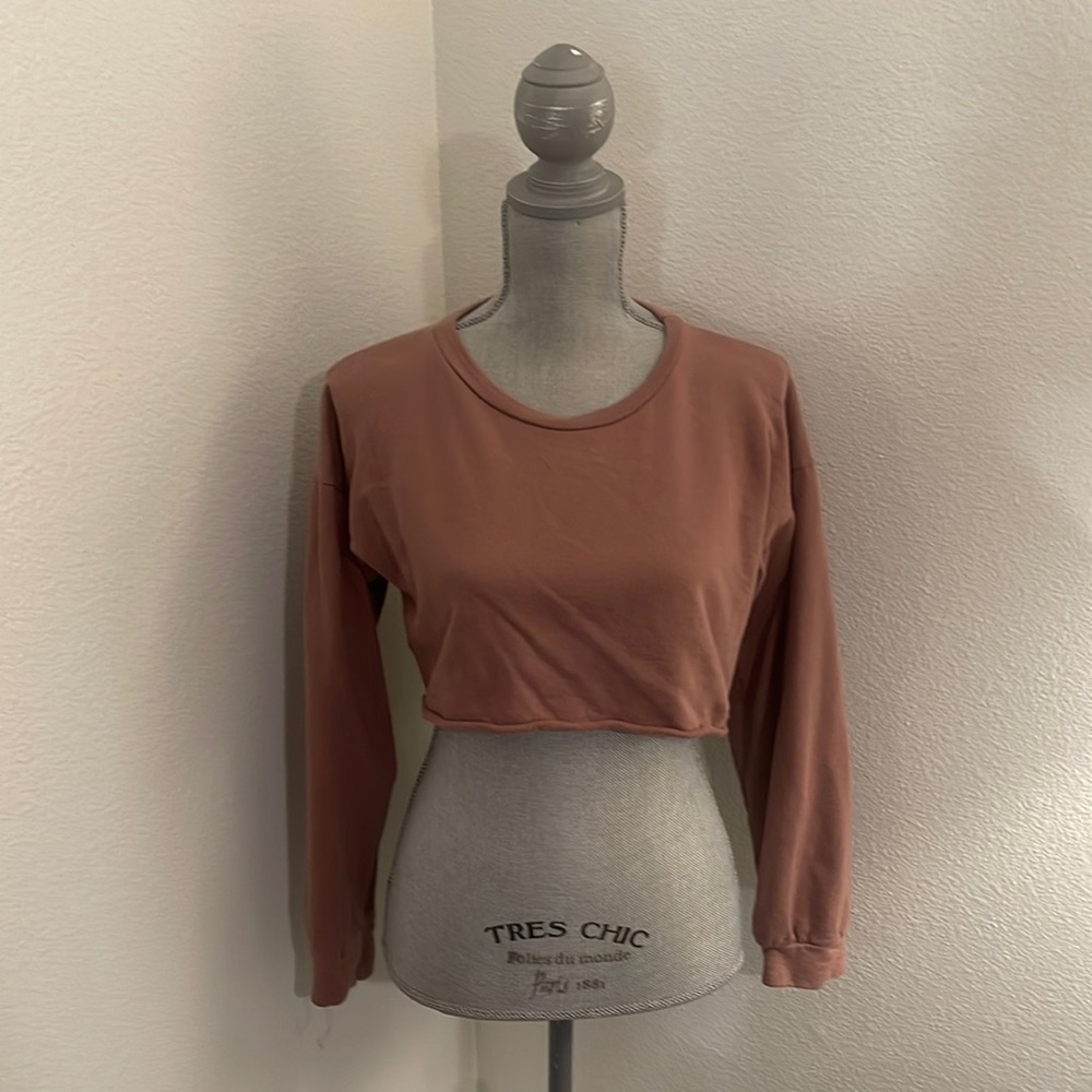 Mauve crop sweatshirt